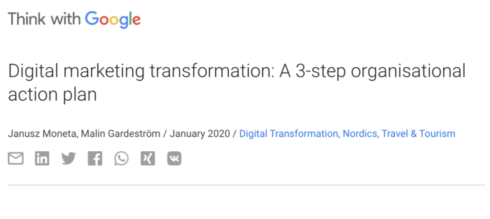 Google digital marketing transformation guide