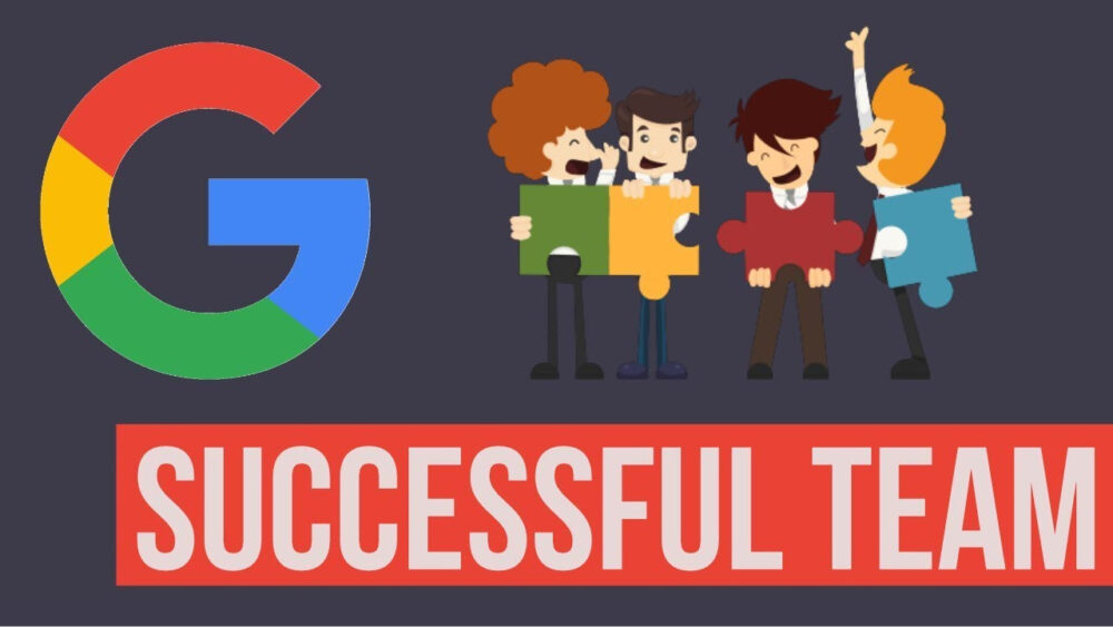 Google successful team puzzle pieces