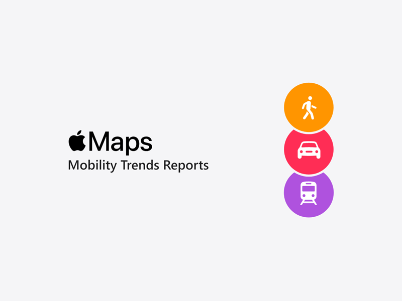Apple Maps mobility trends report